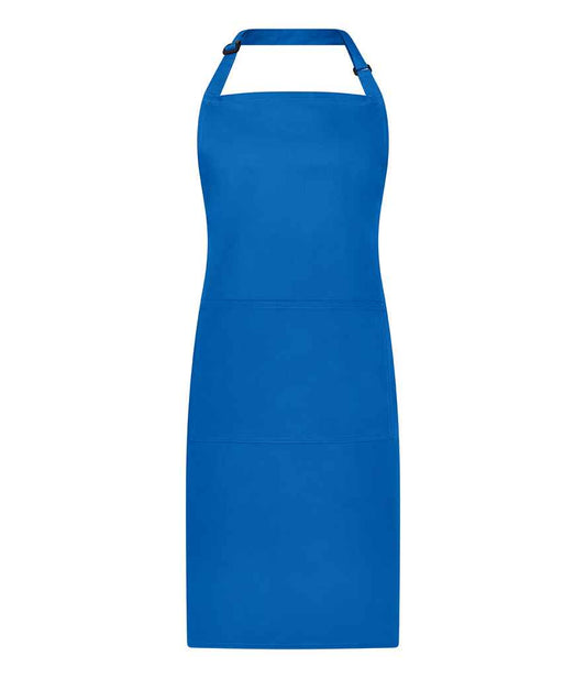 Brand Lab Adjustable Bib Pocket Apron - Royal Blue (BR501)