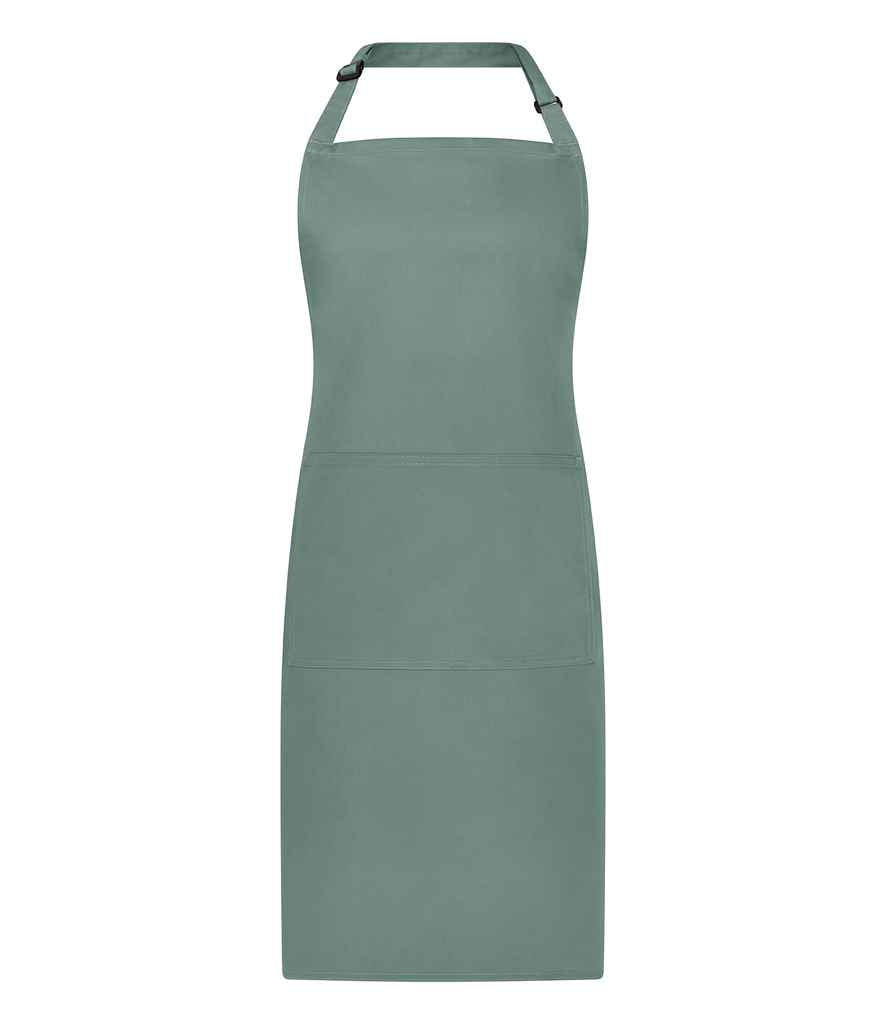 Brand Lab Adjustable Bib Pocket Apron - Sage (BR501)