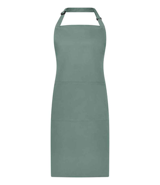 Brand Lab Adjustable Bib Pocket Apron - Sage (BR501)