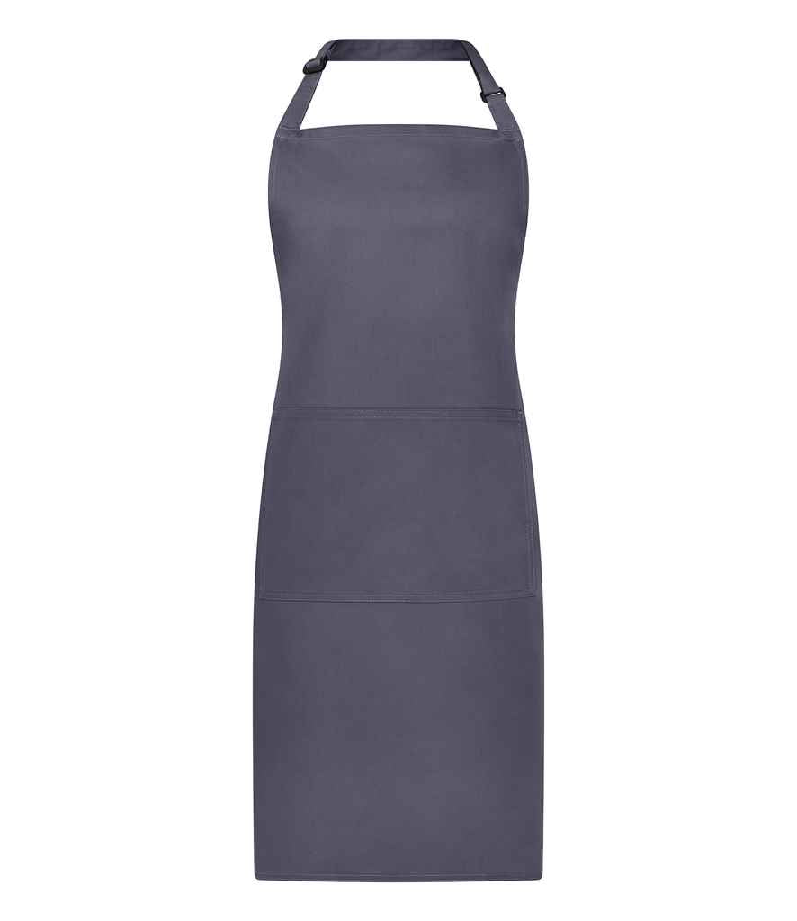 Brand Lab Adjustable Bib Pocket Apron - Steel (BR501)