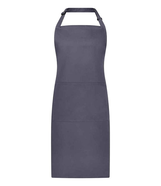Brand Lab Adjustable Bib Pocket Apron - Steel (BR501)