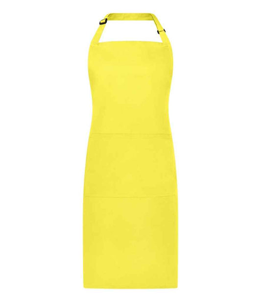 Brand Lab Adjustable Bib Pocket Apron - Yellow (BR501)