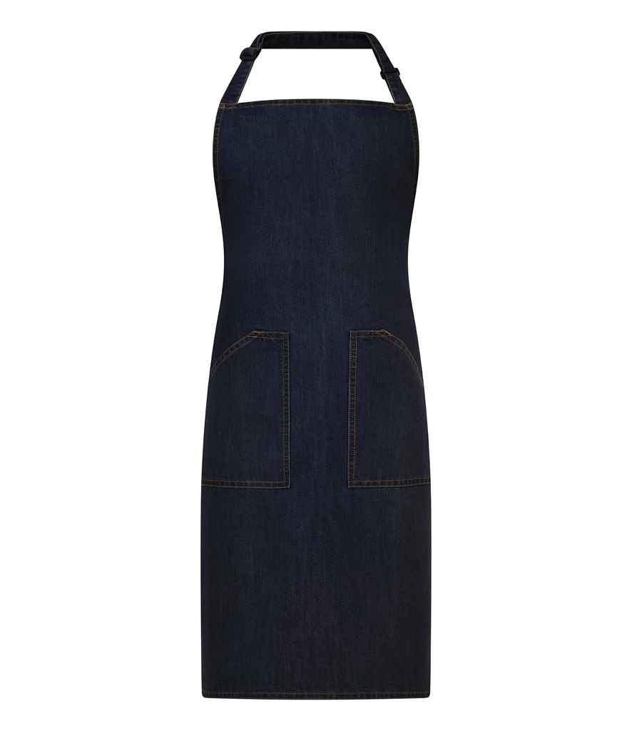 Brand Lab Denim Adjustable Bib Pocket Apron - Indigo Denim (BR504)