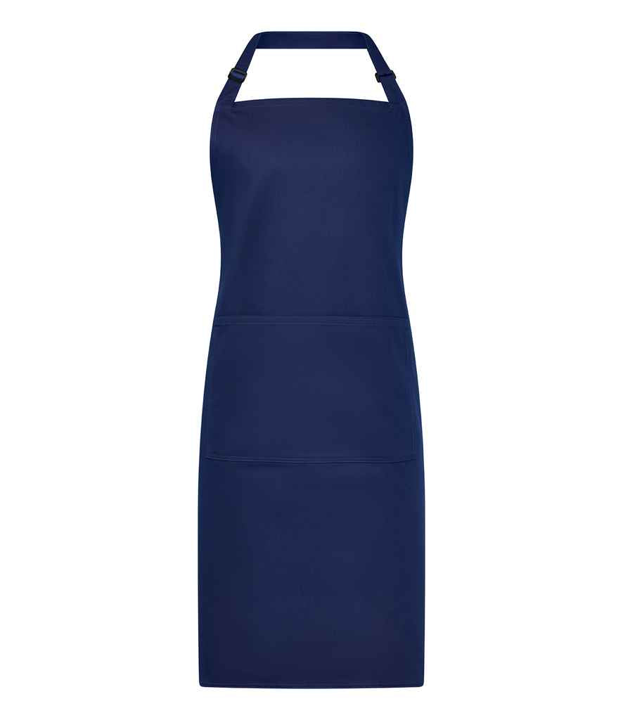 Brand Lab Organic/Recycled Bib Pocket Apron - Navy (BR550)