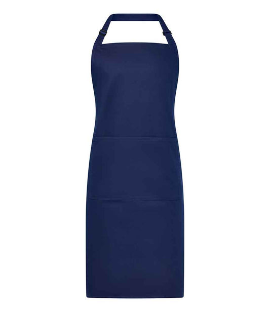 Brand Lab Organic/Recycled Bib Pocket Apron - Navy (BR550)