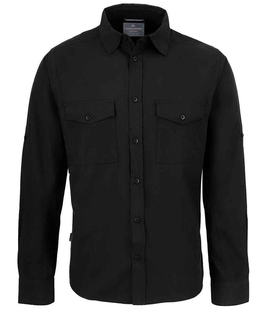 Craghoppers Expert Kiwi Long Sleeve Shirt - Black (CR540)