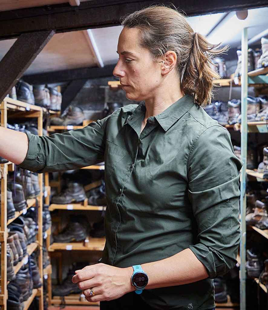 Craghoppers Expert Ladies Kiwi Long Sleeve Shirt - Dark Cedar Green (CR541)