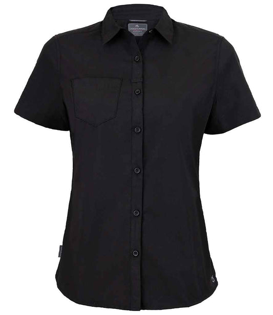 Craghoppers Expert Ladies Kiwi Short Sleeve Shirt - Black (CR543)