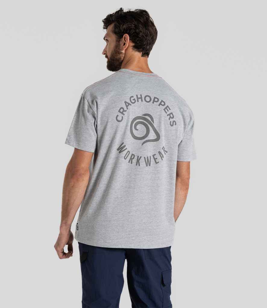 Craghoppers Workwear Wakefield Pocket T-Shirt - Soft Grey Marl (CR701)
