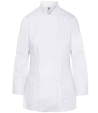 Dennys Ladies Long Sleeve Premium Chef's Jacket - White (DE005)