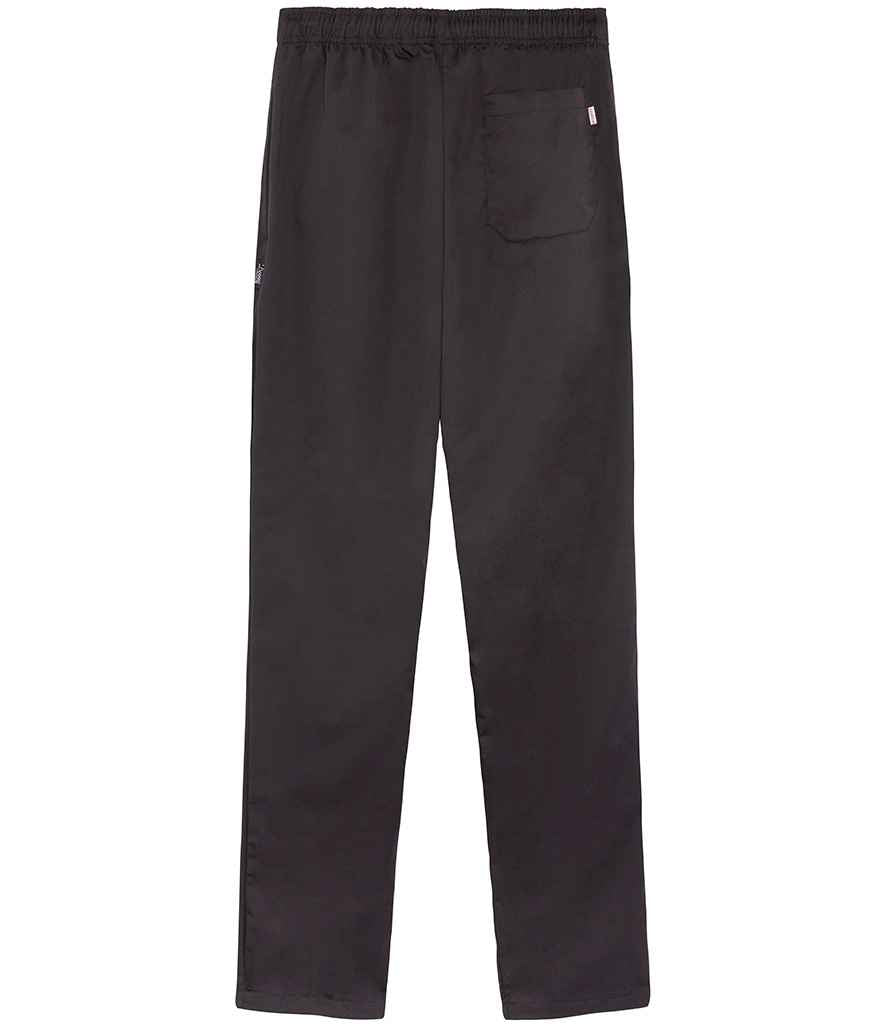 Dennys Unisex Elasticated Chef's Trousers - Black (DE020)