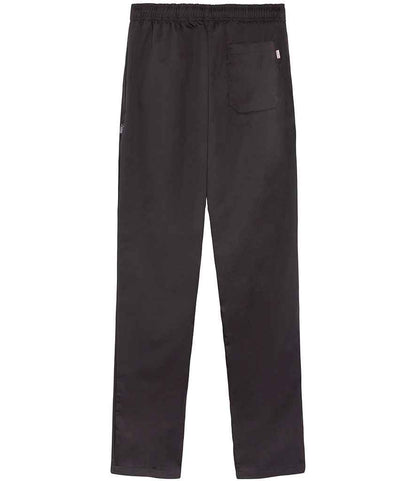 Dennys Unisex Elasticated Chef's Trousers - Black (DE020)
