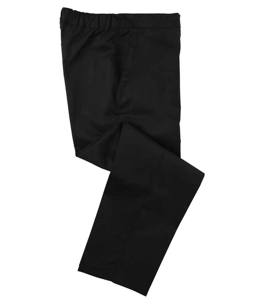 Dennys Unisex Elasticated Chef's Trousers - Black (DE020)