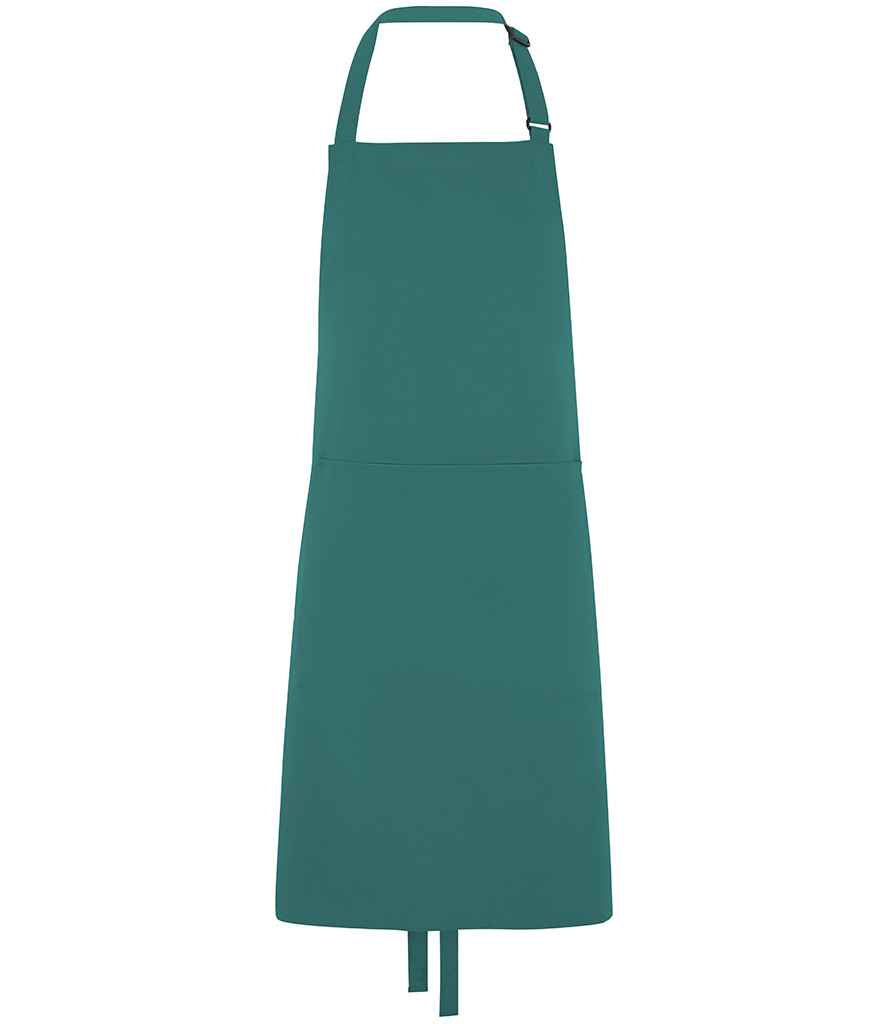 Dennys Polyester Bib Apron with Pocket - Sea Grass (DE101)