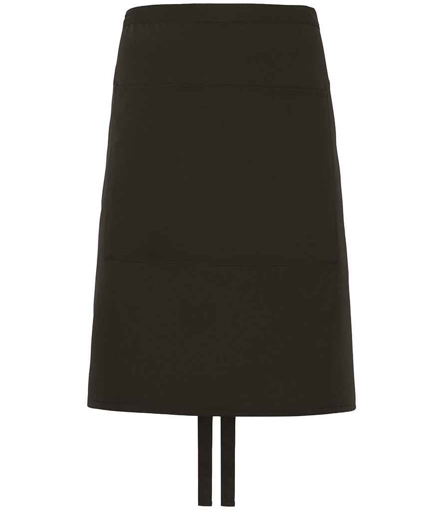 Dennys Polyester Waist Apron with Pocket - Black (DE106)
