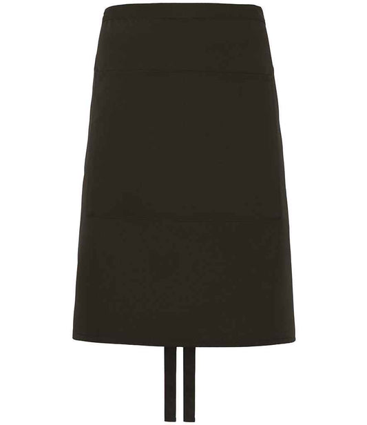 Dennys Polyester Waist Apron with Pocket - Black (DE106)