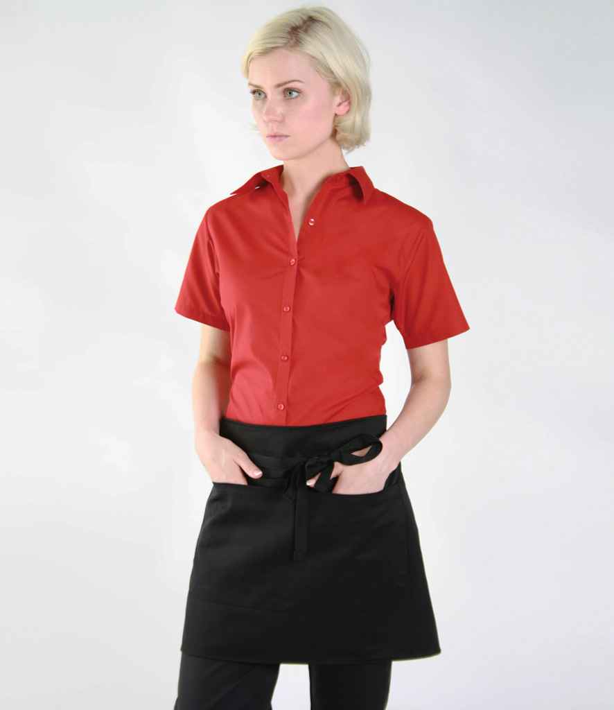 Dennys Bar Apron with Pocket - Black (DE123)