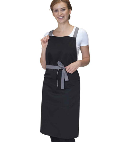 Dennys Cross Back Apron - Black (DE141)