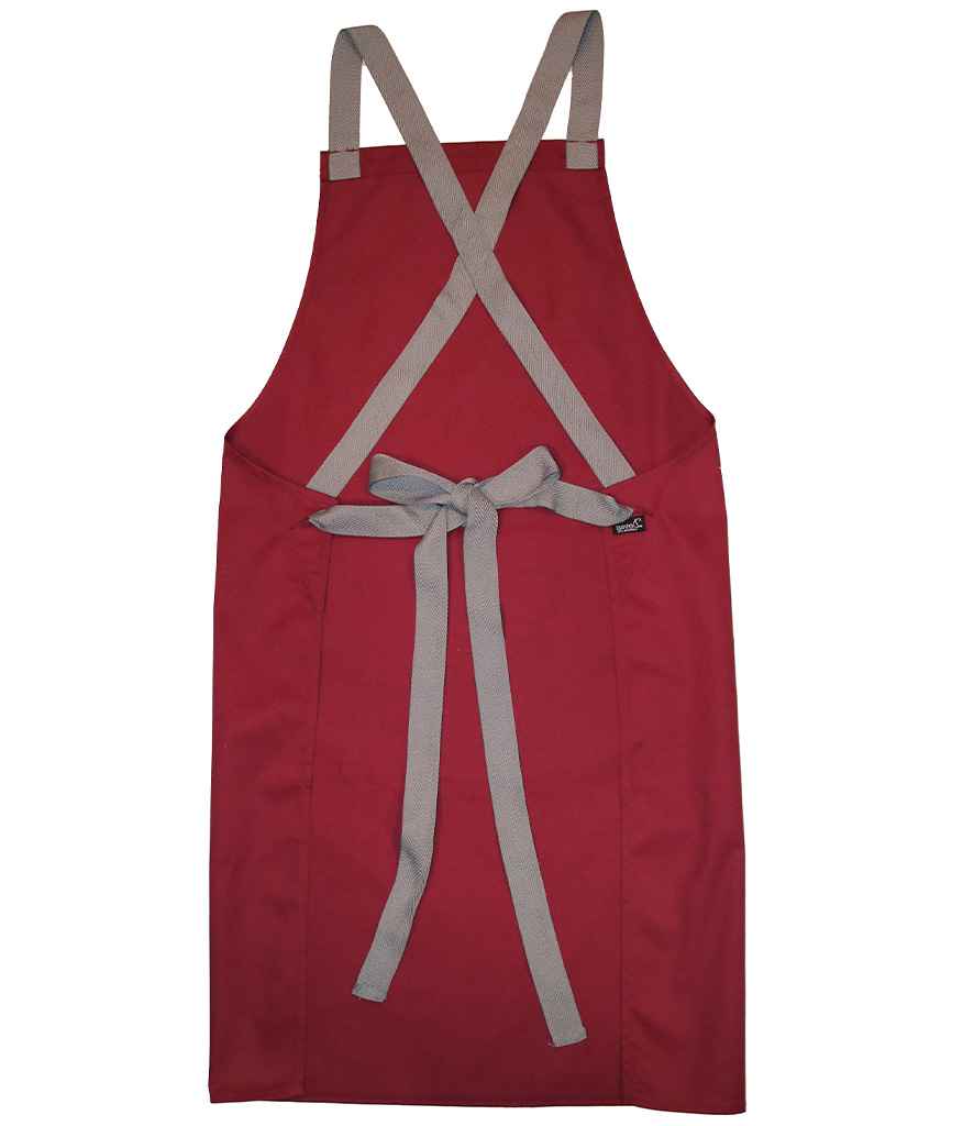Dennys Cross Back Apron - Claret (DE141)