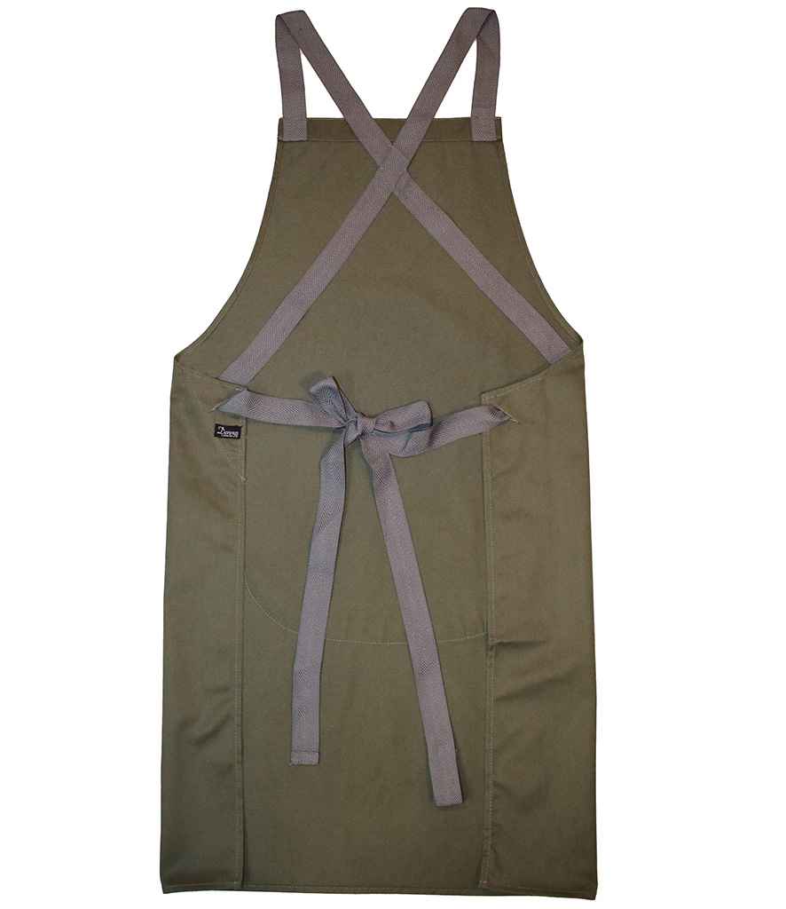 Dennys Cross Back Apron - Olive Green (DE141)