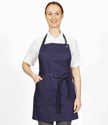 Dennys Canvas Apron with Metal Eyelets - Navy (DE142)
