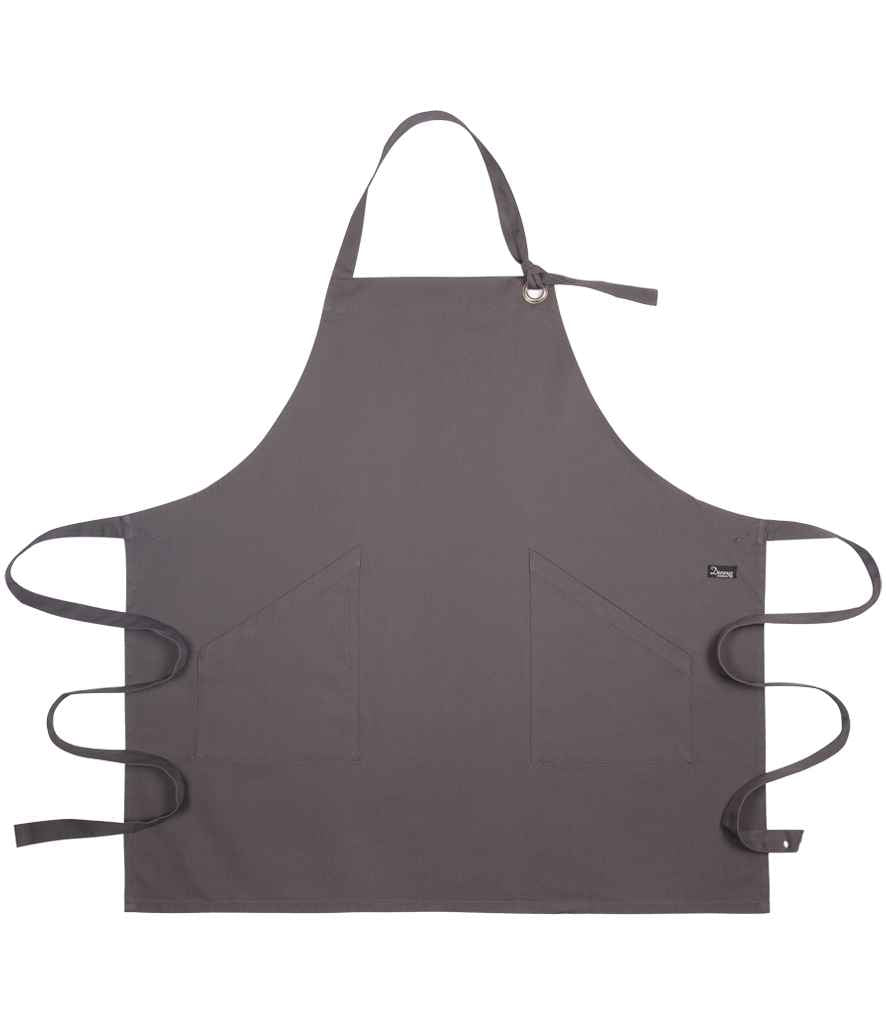 Dennys Canvas Apron with Metal Eyelets - Storm Grey (DE142)
