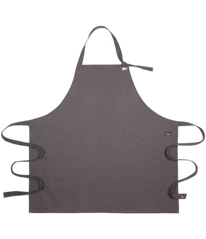 Dennys Canvas Apron with Metal Eyelets - Storm Grey (DE142)