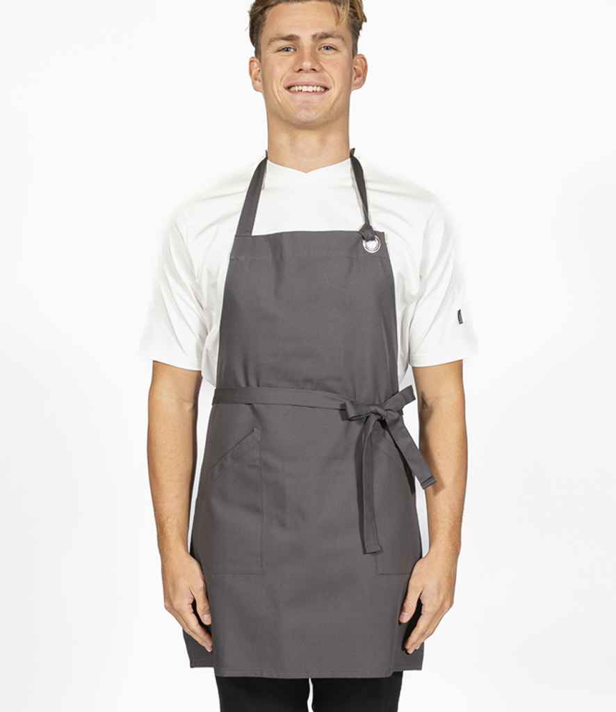 Dennys Canvas Apron with Metal Eyelets - Storm Grey (DE142)