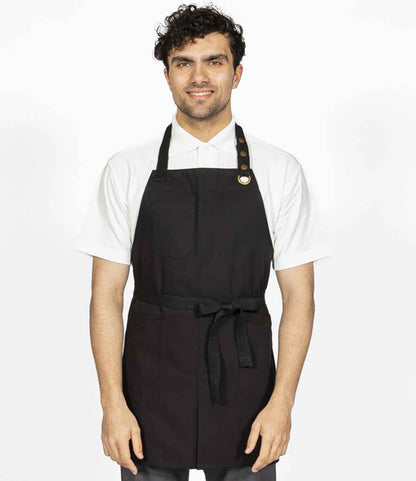 Dennys Canvas Apron with Front Split - Black (DE143)