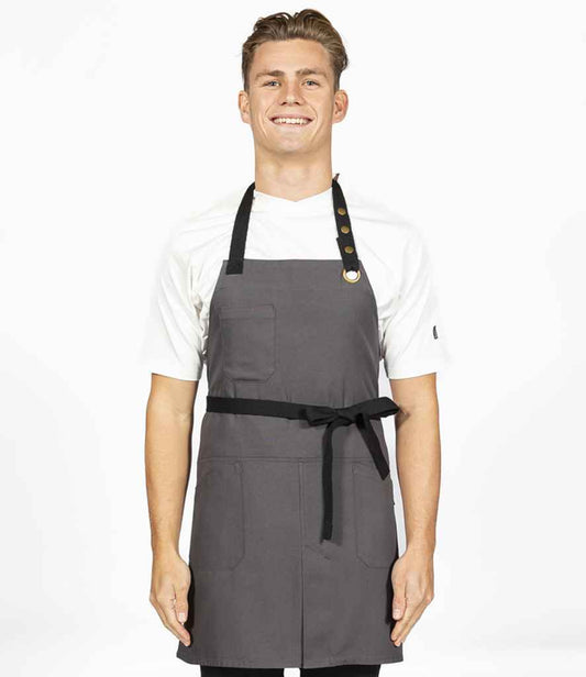 Dennys Canvas Apron with Front Split - Storm Grey (DE143)