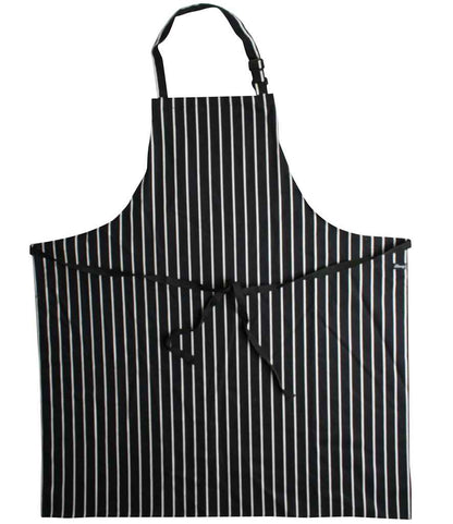 Dennys Stripe Bib Apron - Navy/White (DE145)