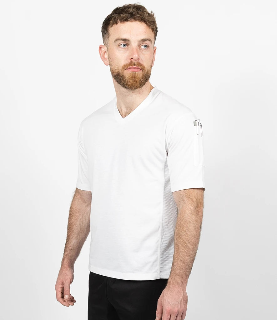 Dennys Staycool Chef T-Shirt - WHI (DE146)