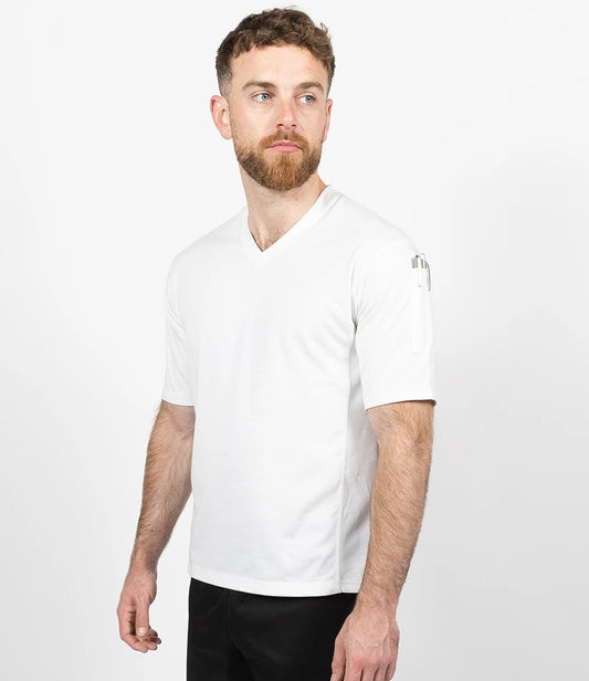 Dennys Staycool Chef T-Shirt - WHI (DE146)