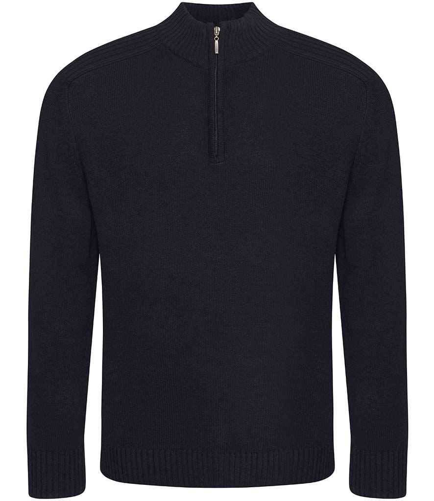 Ecologie Ecologie Unisex Wakhan Zip Neck Sustainable Sweater - Black (EA061)