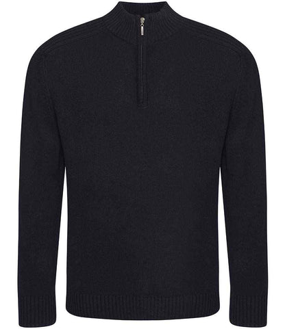Ecologie Ecologie Unisex Wakhan Zip Neck Sustainable Sweater - Black (EA061)