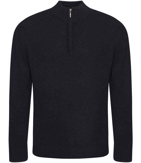 Ecologie Ecologie Unisex Wakhan Zip Neck Sustainable Sweater - Black (EA061)