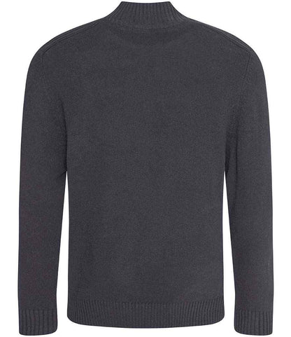 Ecologie Ecologie Unisex Wakhan Zip Neck Sustainable Sweater - Charcoal (EA061)