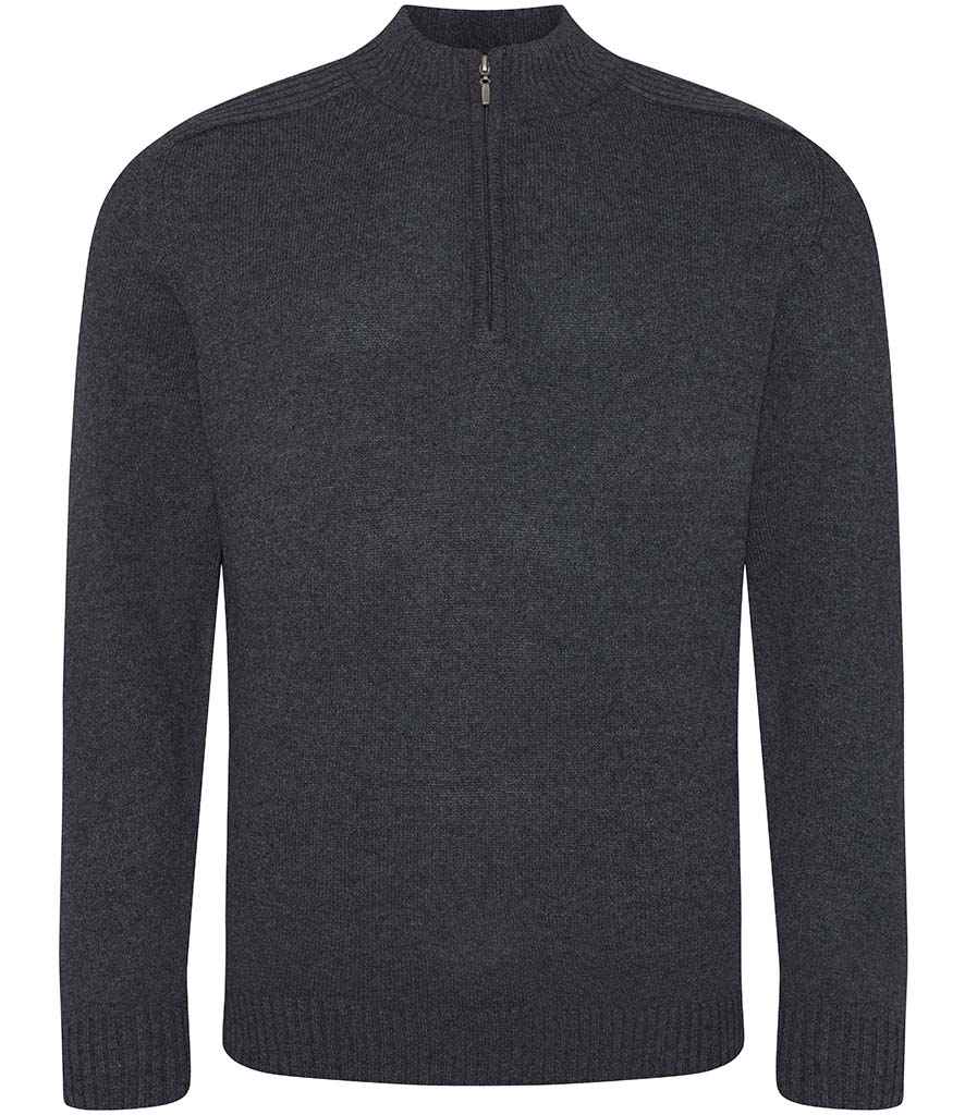 Ecologie Ecologie Unisex Wakhan Zip Neck Sustainable Sweater - Charcoal (EA061)