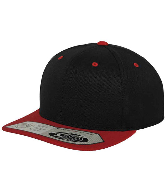 Flexfit Fitted Snapback Cap - Black/Red (F110)