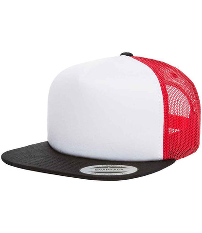 Flexfit Foam Trucker Cap - Black/White/Red (F6005FW)