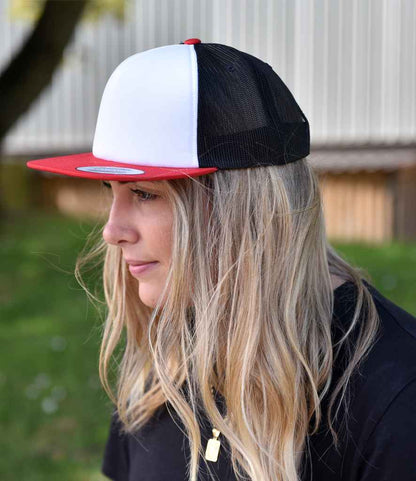 Flexfit Foam Trucker Cap - Red/White/Black (F6005FW)