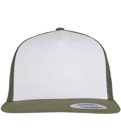 Flexfit Contrast Trucker Cap - Olive Green/White/Loden (F6006W)