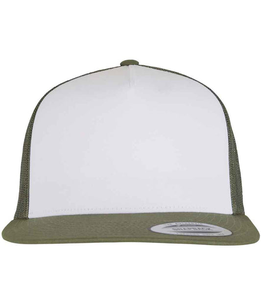 Flexfit Contrast Trucker Cap - Olive Green/White/Loden (F6006W)