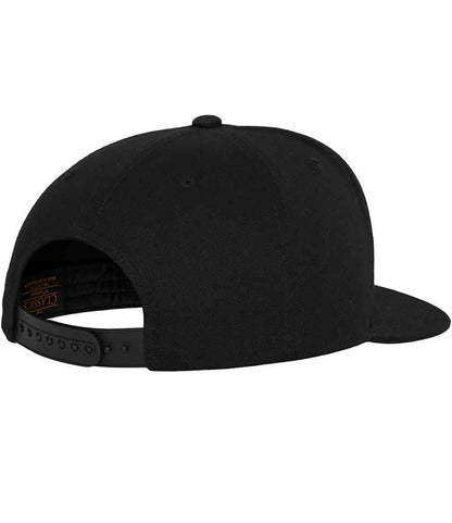 Flexfit Classic 5 Panel Snapback Cap - Black/Black (F6007)