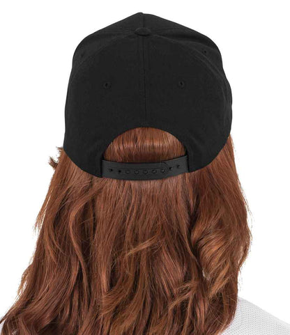Flexfit Classic 5 Panel Snapback Cap - Black (F6007)