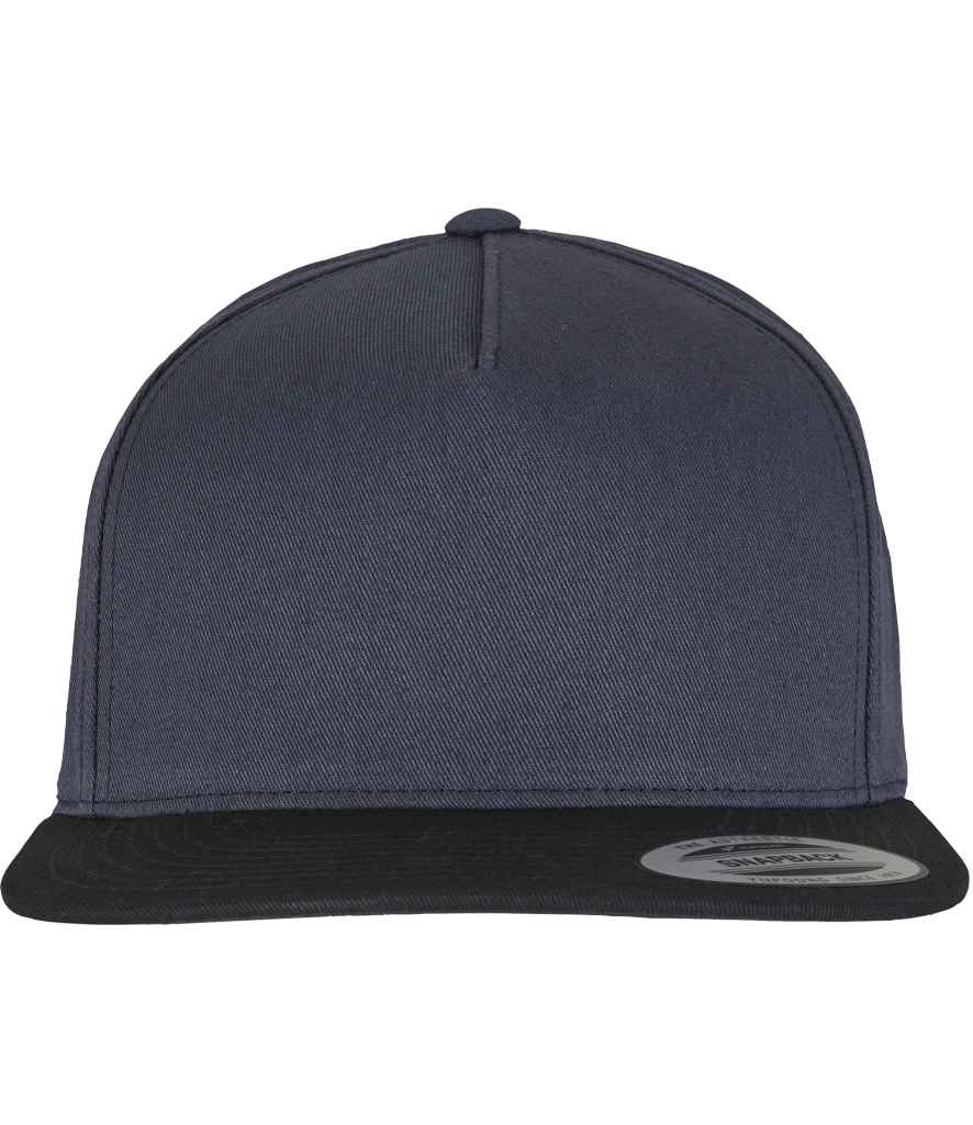 Flexfit Classic 5 Panel Snapback Cap - Navy/Black (F6007)