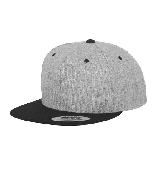 Flexfit Two Tone Classic Snapback Cap - Heather Grey/Black (F6089MT)