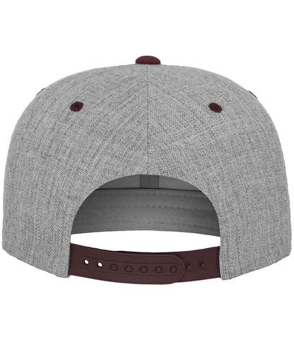 Flexfit Two Tone Classic Snapback Cap - Heather Grey/Maroon (F6089MT)