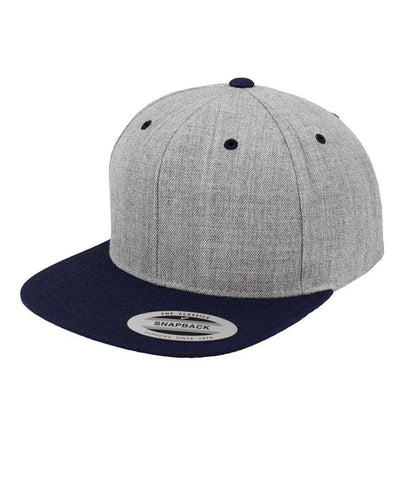 Flexfit Two Tone Classic Snapback Cap - Heather Grey/Navy (F6089MT)