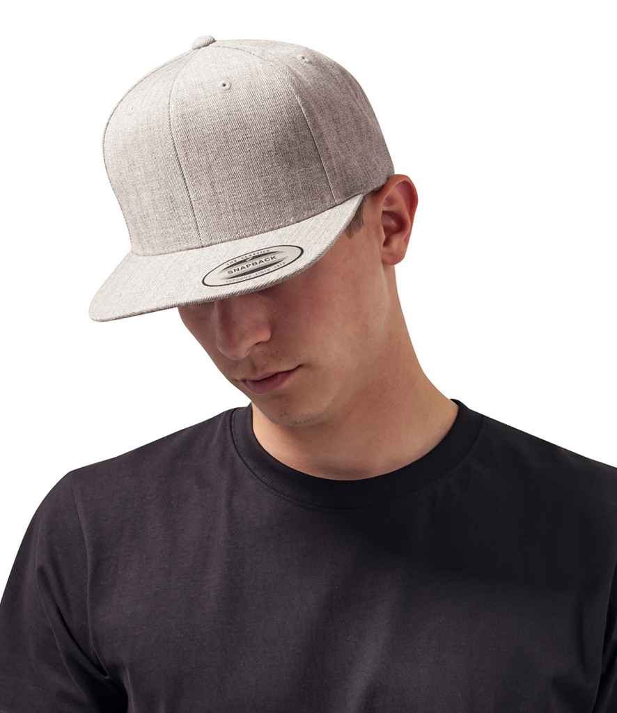Flexfit Classic Snapback Cap - Heather Grey/Heather Grey (F6089M)